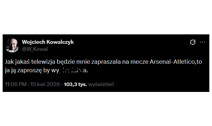 Kowal nt. TRANSMISJI meczu Atletico - Arsenal w LM xD